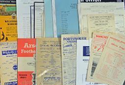 58x Assorted Reserve Football Programmes: 1 x 40's, 14 x 50's including 50/1 Wolves v Stoke, 57/8