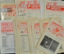 Collection of Manchester United Reserves football programmes, good content of 1960's with some