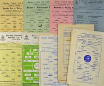 Blackburn Rovers Reserve match programmes v Wolverhampton Wanderers 1956/1957, 1963/1964, 1966/1967,