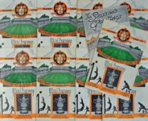 1949/1950 Wolverhampton Wanderers home programmes v Arsenal, Aston Villa, Blackpool, Charlton