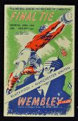 1948 FA Cup Final programme Manchester United v Blackpool at Wembley 24 April 1948. Good, usual
