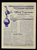 1951 Charity Shield match programme Tottenham Hotspur v Newcastle United - low attendance of 27,