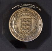 1963 Charity Shield Everton v Manchester United player trophy awarded to David Herd on 17 August