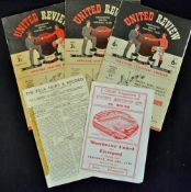 1947/1948 Manchester United FA Cup match programmes aways Aston Villa, at Goodison Park,v.