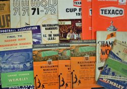 Wolverhampton Wanderers football programme selection to include 1957/1958 Darlington (FAC), 1958/