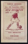 1947/48 New Brighton v Wrexham football programme date 6 Sept with minor faults o/w in G condition