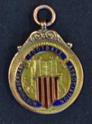 1928-29 Northumberland Football Association 9ct Gold Winners Medal engraved with 'Mid-Week Cup