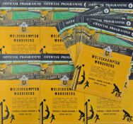 Wolverhampton Wanderers home league football programmes complete season 1962/1963 plus West Bromwich