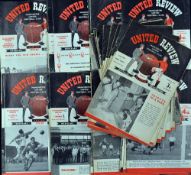 Manchester United home football programmes 1951 onwards to 1960, condition is varied and