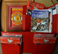 Manchester United Treble Season football programmes: 1998/9 aways (8), 5 x Champions League, 8 x