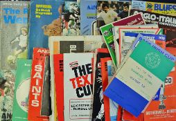 Mixed Football Programmes 1970s/80s includes Texaco Cup, Irish Cup Finals 1968 Shamrock Rovers v