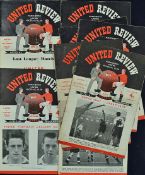 Manchester United home football programmes to include 1952/1953 Walthamstow Avenue (FAC),