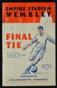 1939 FA Cup Final official match programme Portsmouth v Wolverhampton Wanderers at Wembley 29