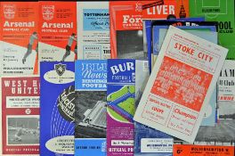 1963/1964 Wolverhampton Wanderers away football programmes full league season collection plus