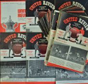 Collection of Manchester United home football programmes from the 1960's, generally 1960-1965 with