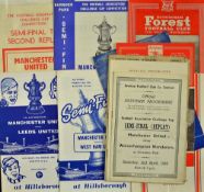 Collection of FA Cup Semi-Final football programmes, all including Manchester United, to include