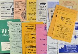 Non-League Football Programmes: Small collection of programmes 1956/7 to 1971/2, 1 per club from