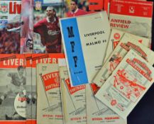 Liverpool football programmes: Small collection, homes include 51/2 Wolves, 53/4 Blackpool, 1959/