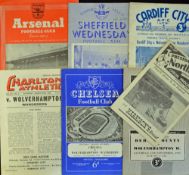 1952/1953 Wolverhampton Wanderers away programmes to include Arsenal, Cardiff City, Charlton