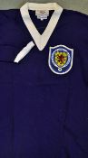 Scotland International 'V' neck shirt, match worn by David Herd on his debut v Wales at Ninian