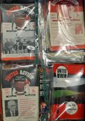 Vast collection of Manchester United home programmes from 1960's onwards through to 1998/1999 with