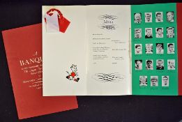 1967 Manchester United Championship celebration banquet programme menu dated 4 August 1967 at the