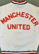 1968 Manchester United white player tracksuit top by Umbro (produced in Switzerland with a 