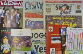 UEFA Cup 1997/1998 Liverpool away football programmes such as Celtic, Strasbourg, UEFA Cup 1998/1999