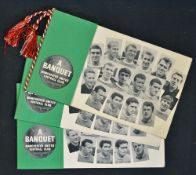 1965 Manchester United Championship celebration banquet programme menu dated 31 July 1965 at the