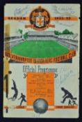 1952/1953 Wolverhampton Wanderers v Chelsea home programme dated Wednesday 18 February 1953.