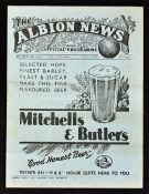 1939/1940 War time Midland Regional League West Bromwich Albion v Wolverhampton Wanderers at The