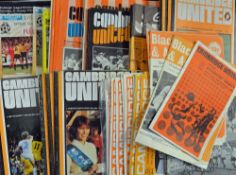 Cambridge United Home football programmes early 1970's to mid 1990's - in good to mint condition,