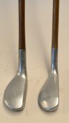 2x Alloy mallet head putters - The Northwood Model A, and a longer mallet head putter stamped A