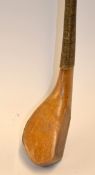 Feltham London longnose golden beech wood driver c.1890 - the head measures 5