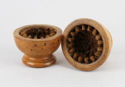 Patent Lawn Tennis 'Kleenball' Ball Cleaner comprising wooden machine turned two-piece hand cleaner,