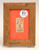 Rare 1910 Jack Johnson v Jim Jeffries Boxing Ticket Stub dated 4th July, Outer Circle stub, Aisle