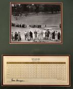 Gene Sarazen signed 1935 Masters Augusta National golf signed display - comprising signed photograph