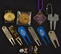 Collection of European Golf Caddie enamel badges, pin badges and pitch mark repairers: 2006 Celtic