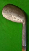 Robert Simpson Carnoustie signature Fairlie's Patent anti shank round back niblick - c/w original
