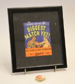1936 Joe Louis v Max Schmeling Boxing Souvenir Matchbox a Buick advertisement from 1936, 'Biggest