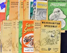 1950/51 Wolverhampton Speedway Programmes includes 1951 England v New Zealanders, 1951 England v