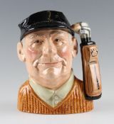 Royal Doulton Golfer toby jug c.1970 - titled 
