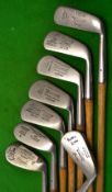 Collection of St Andrews club makers playable irons (8) - all stainless steel heads incl Tom