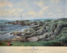 Shearer, Donald (After) TURNBERRY - BRUCE'S CASTLE - AILSA COURSE - publ'd 1977 - mf&g 25 x 29