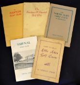 Collection of Golf Club Handbooks (5) -Ganton Golf Club by Robert H.K Browning post Ryder Cup with