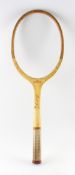 H.W.A. Bunny Austin's 'The Slazenger' Tennis Racket c.1930s with 'H.W.A' marked to the concave