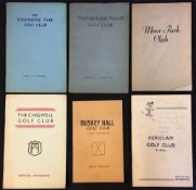 6x Essex and north London golf club handbooks - by H.K Browning, Robert Walker and Cockell to incl