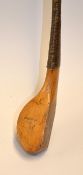 Late Wm Park longnose golden beech wood driver c.1890 - head measure 5