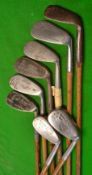 8x mashie niblicks - George Nicoll Cracker Jack bore thro' (very short), A Tooley & Son, Leyland,