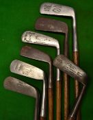 7x various metal blade putters - Tom Stewart Accurate model, Hendry and Bishop The Viper long